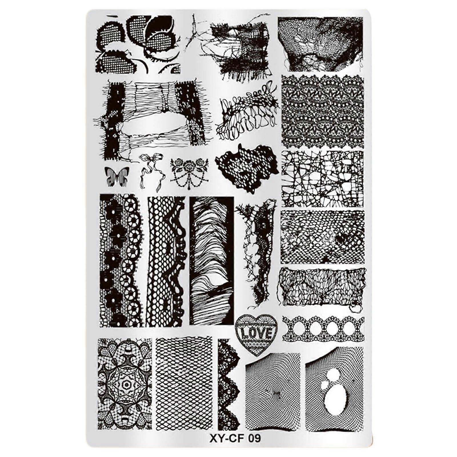 Artistic Nail Stamping Plate Steel Nail Art Stamper Manicure Accesories Nail Art Supplies for Home and Salon Use