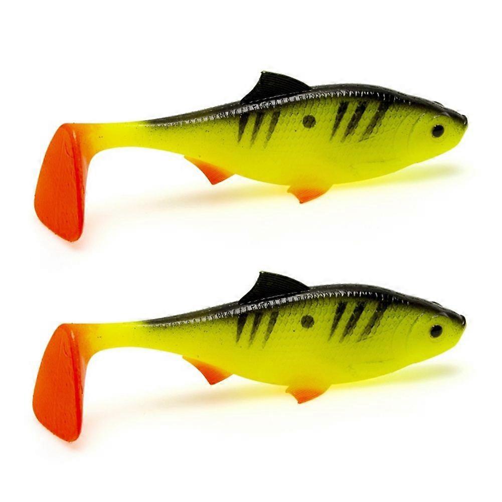 2Pack Angeln Swimbait Weichplastikköder, Paddle Tail Schwimmköder mit 3D Augen, sinkender Paddle Tail Lure Köder Style B