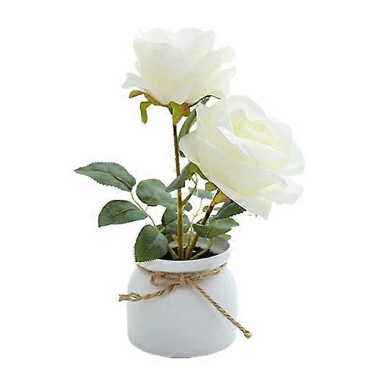 1 Set Fake Flower Simulation Wear-resistant Plastic Everlasting Artificial Flower Pot for Home
