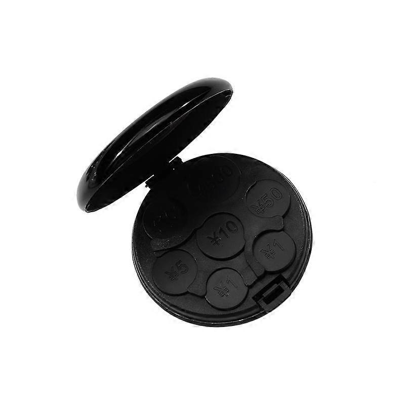 1PC Portable Round Compact Coin Dispenser Case Handheld Aluminum Change Coin Holder Organizer