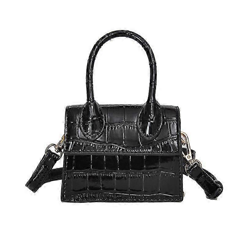 Bayan Mini Çanta, Timsah Mini Çanta Siyah
