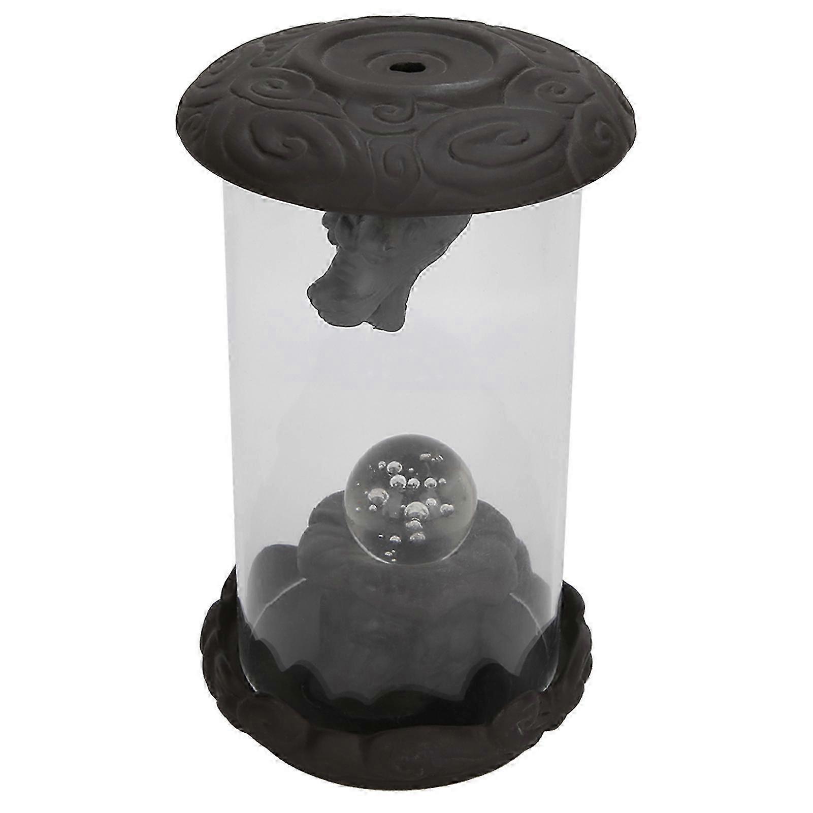 Dragon Backflow Incense Burner Red Porcelain Creative LED Light Windshield Home Decor