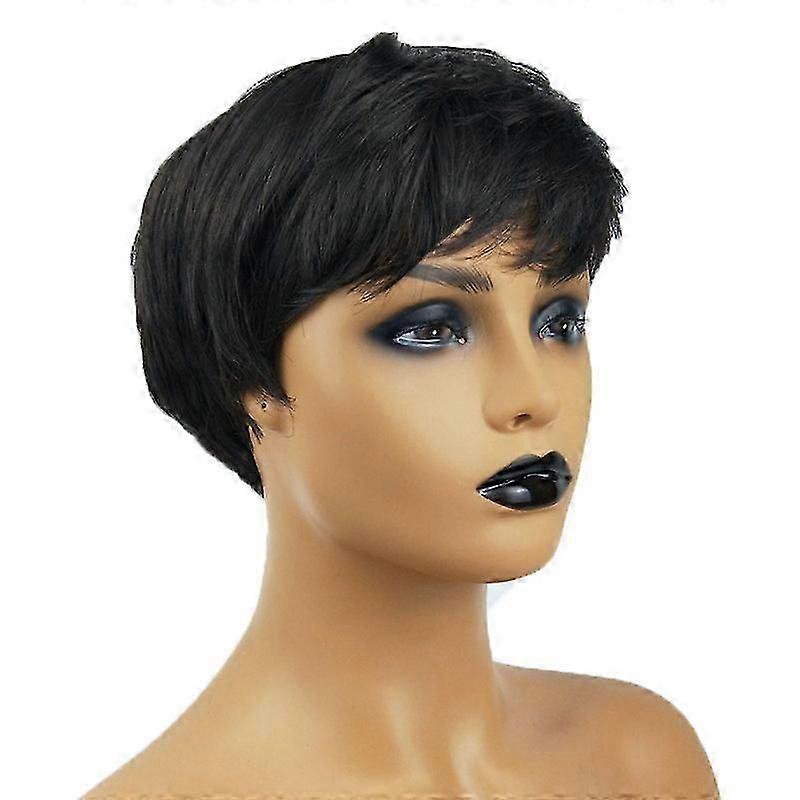 Parrucca nera di stile corto della signora della moda, parrucca nera dei capelli corti, set di parrucca nera