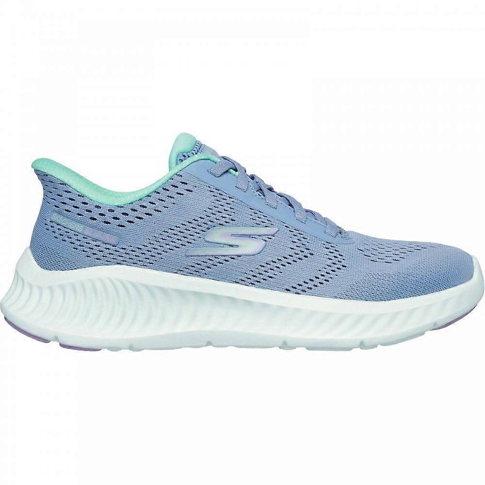 女装 Skechers Go Walk Now Khloe |蓝色/绿色 |女式系带套穿运动鞋