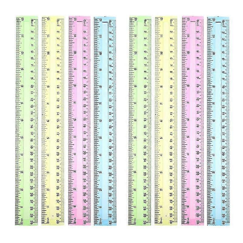 16pcs Plastic Straight Rulers
