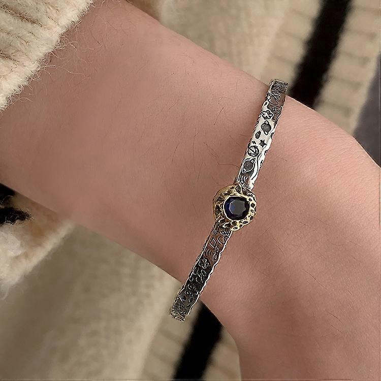 Sterling Silver Vintage Open Bracelet Hand Decoration, Specification:SL0734