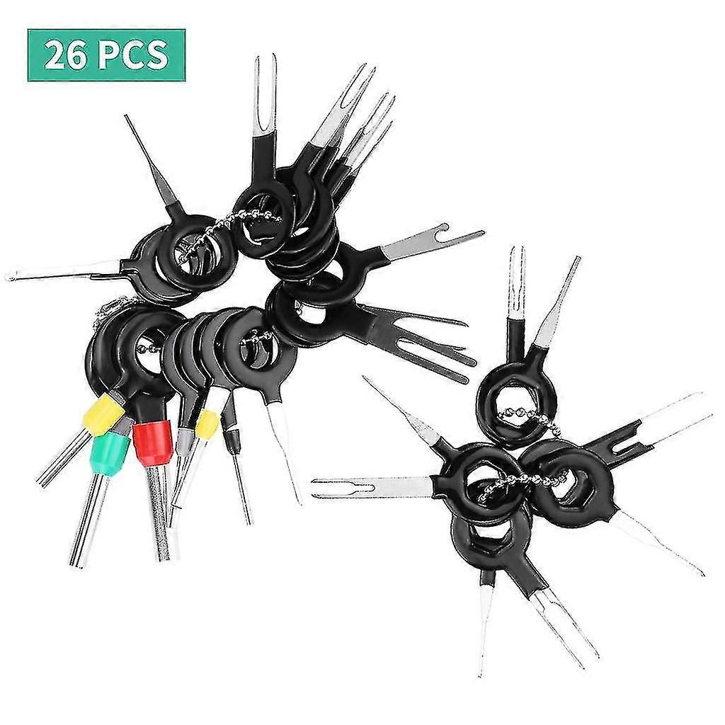 26pc Wire Terminal Removal Tool Car Electrical Wiring Crimp Connector Pin Kit