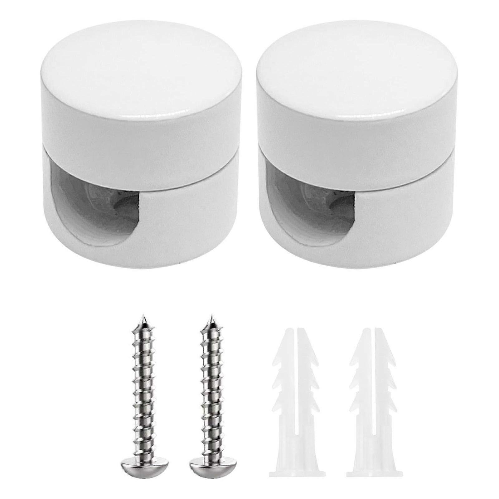 Pack of 2 Versatile Cable Organizers Efficient Cable Management Tools  Textile Cable Anchors for Neat Environments  White