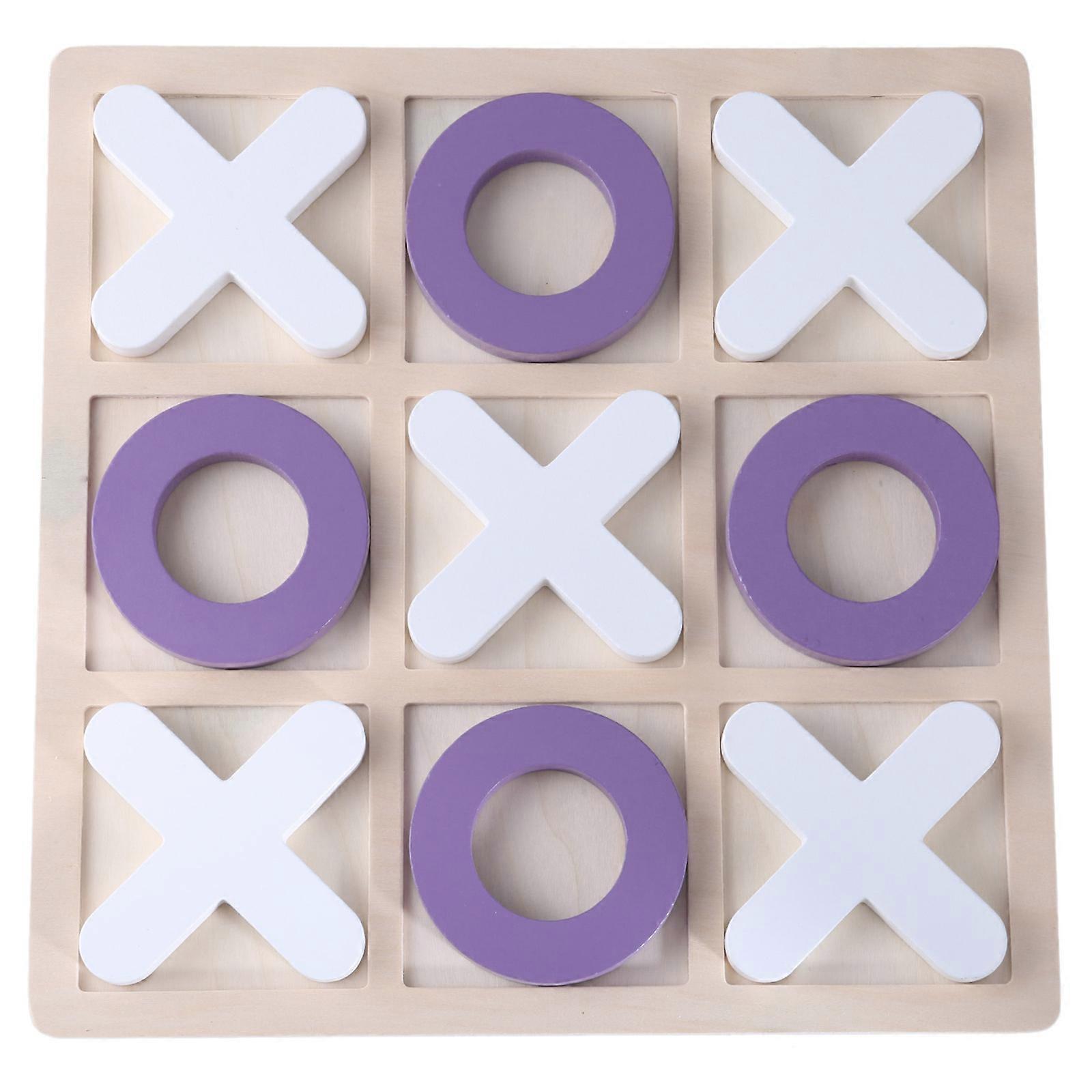 Travel friendly Wood Tile Board Game Fun Entertainment Chessboard Wood Tile Game Perfect for Office and Desk Decors White Purple