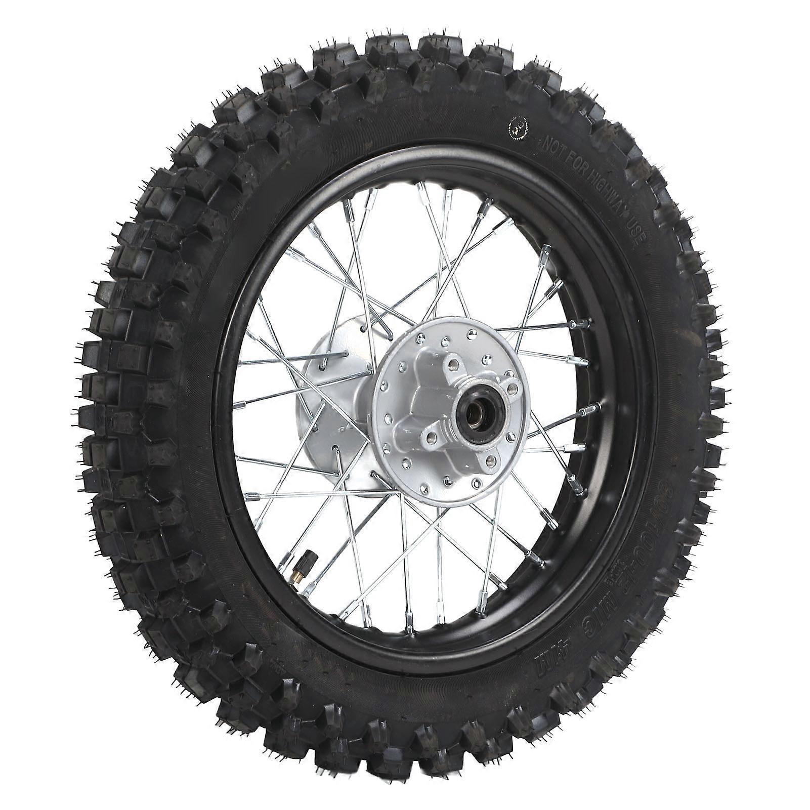 80/100‑12 Rear Rim Tire Dirt Bike Scooter Wheel Hub Tire for 70 90 110 125 140 150 160cc Petrol Scooter
