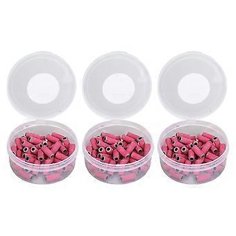 Nail Art Tapas de lijado Eliminación de piel muerta Manicura Pulido Bandas de esmerilado con caja de almacenamiento pequeña