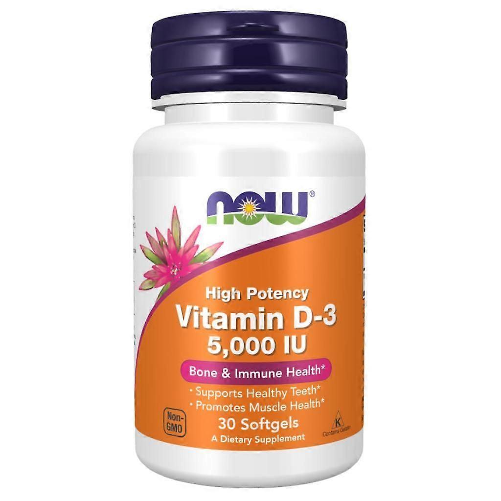 NOW Foods Vitamin D3 5000iu Softgels 30