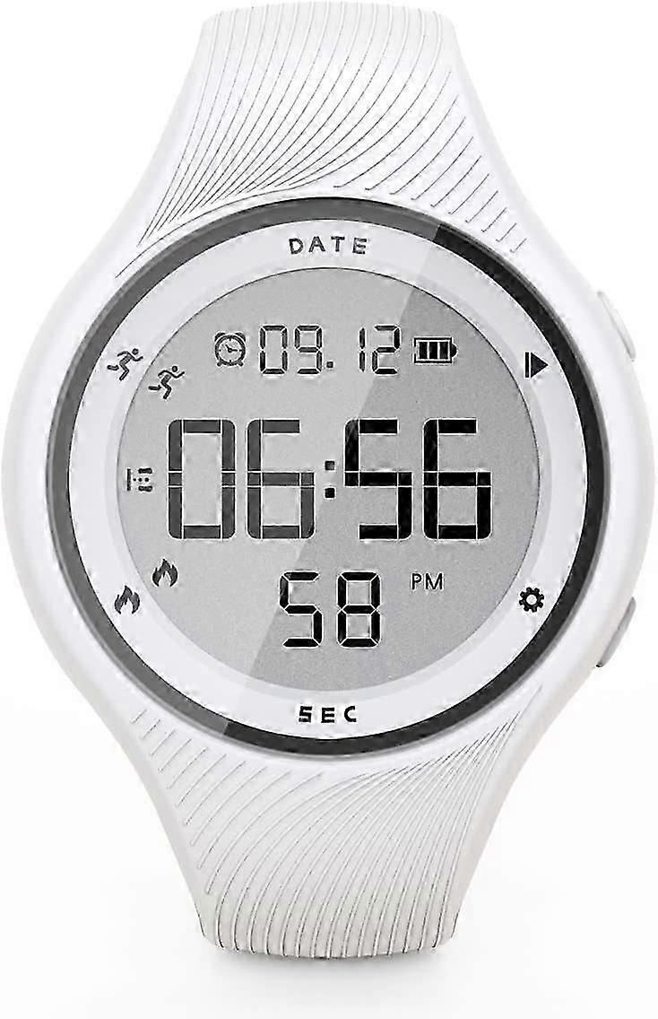 Digital Waterproof Pedometer Watch, Non-bluetooth Fitness Tracker, Step Counter, Distance, Vibrating