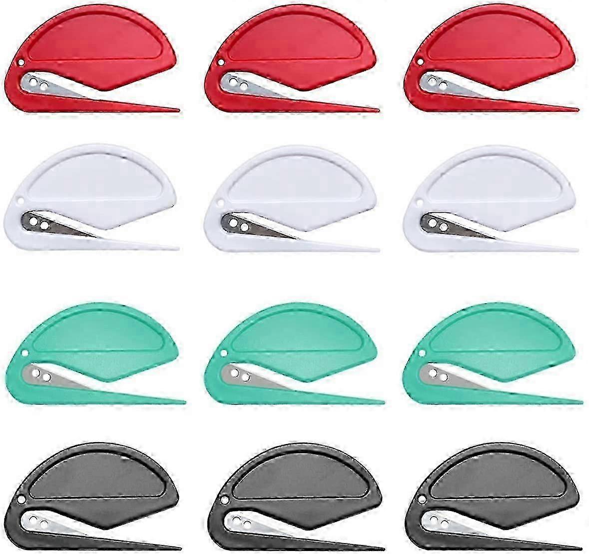 12Pcs Envelope Slitter in 4 Color, Colorful Letter Openers for Envelope Opener