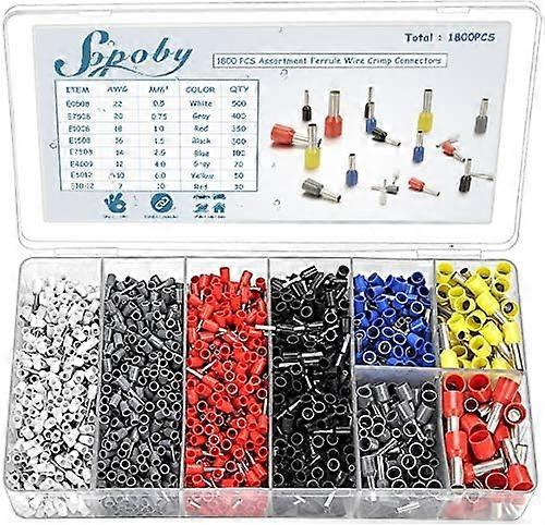 Crimping Tool Kit, Insulated Terminal Connector Kit, Copper Wire Ferrules