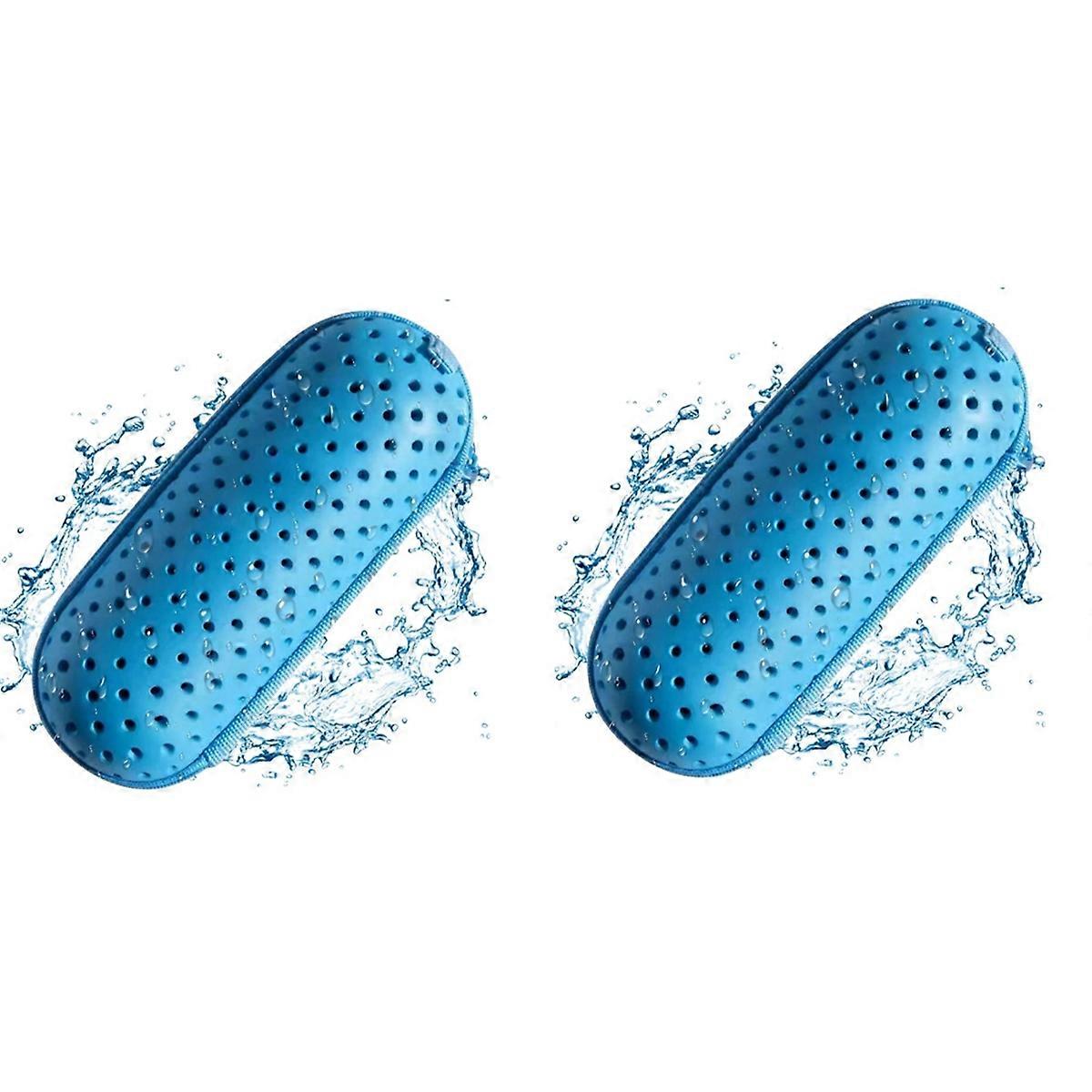 Light Blue Swimming Goggle Case, Goggle Protection Case with Clip