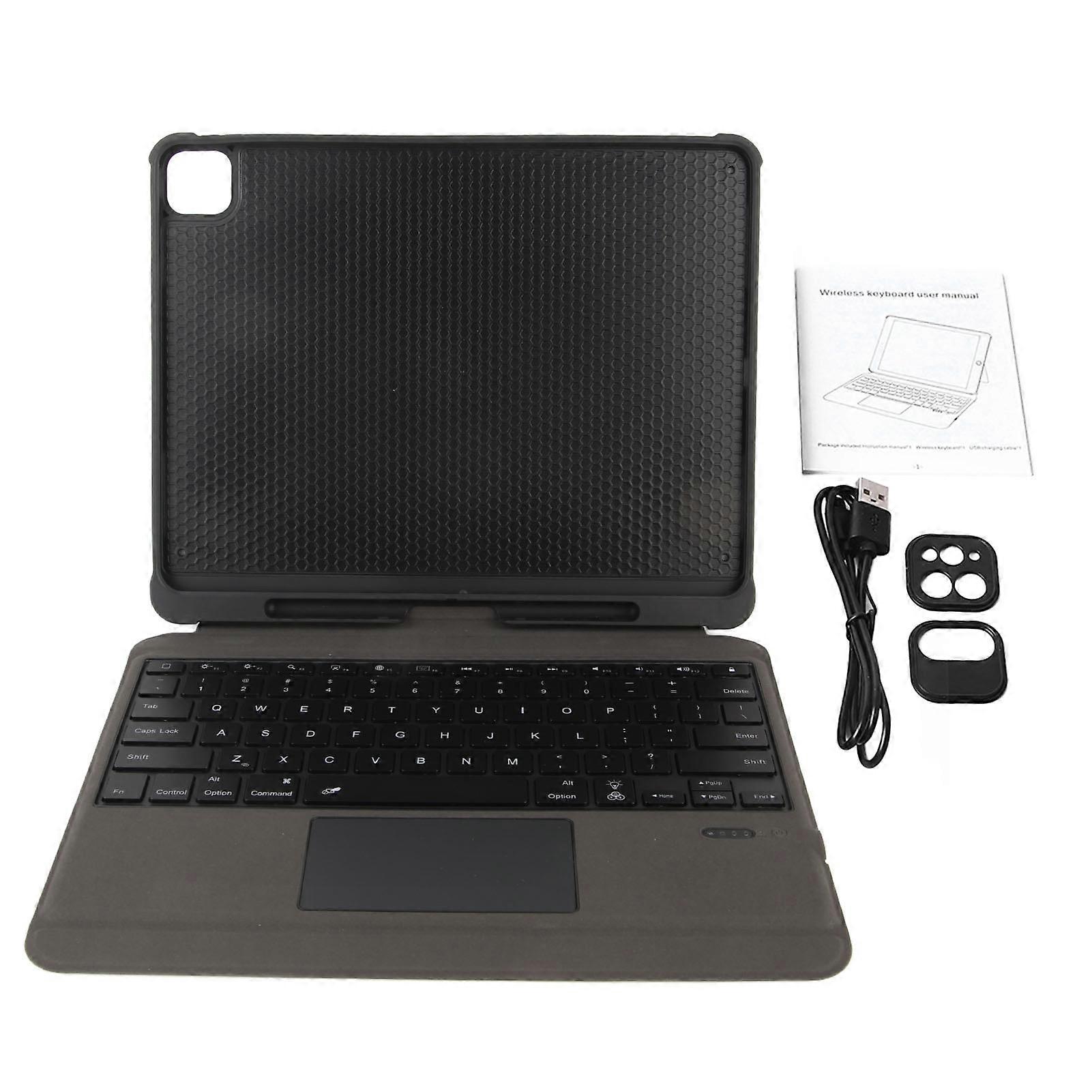 Wireless Keyboard for iOS Tablet 12.9in Black Detachable BT Connection with RGB Backlight