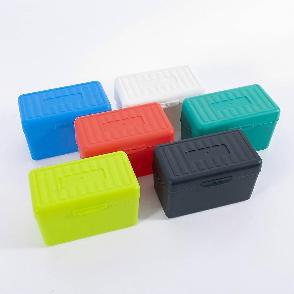 4 Pieces Index Card Box Flash Card Holder Notecard Box Index Card Organizer Flashcards for Recipes Filing Notes, Addresses and Recipes (Red, Yellow, W