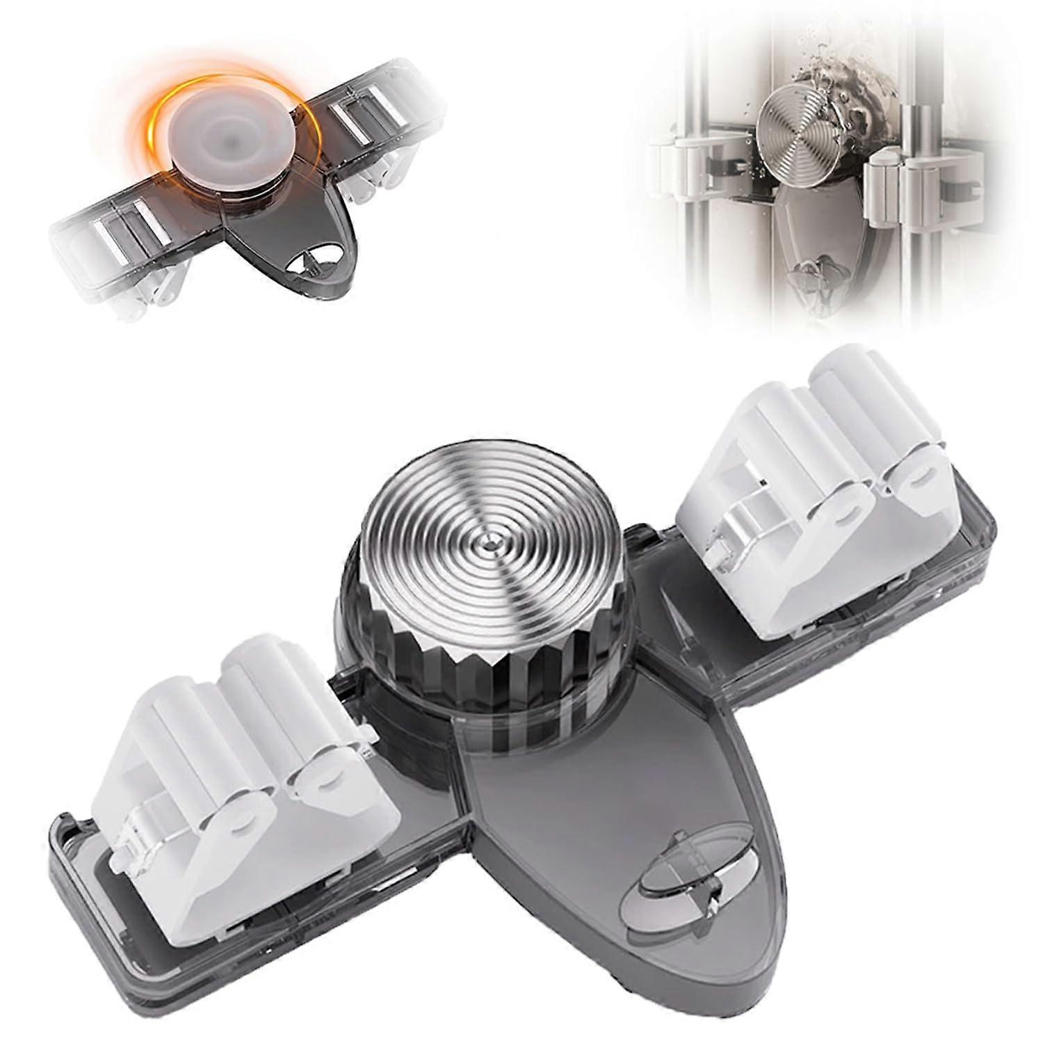 Cleaner Holder Mop Hanging Wall Installation - Hanged Drill Cup None Adjustable Organizer, Bathroom, Kitchen