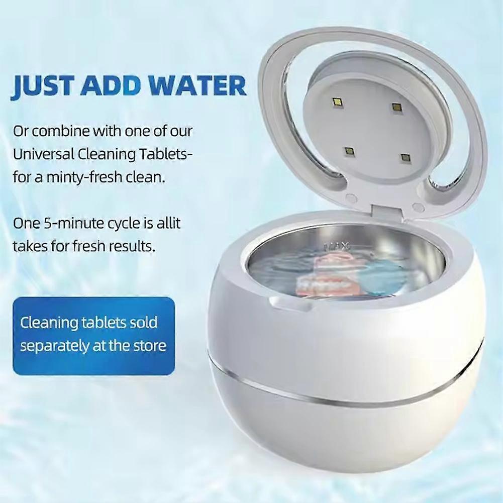 Ultrasonic UV Cleaner for Dentures, Retainer, Mouth Guard, Aligner, Whitening