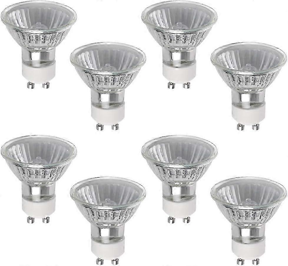 GU10 נורת הלוגן 50W, 8 יחידות GU10 תאורת ספוט הלוגן, 220V, לבן חם 2800K, ניתן לעמעום GU10 נורת הלוגן