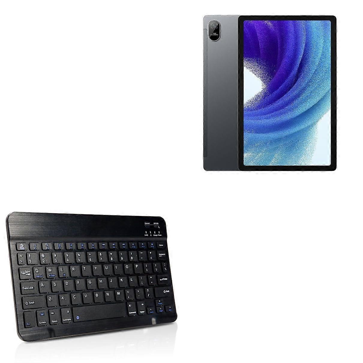 Keyboard Compatible with Blackview Oscal Pad 15 - Portable SlimKeys Bluetooth Keyboard with Chiclet-Style Keys in Jet Black