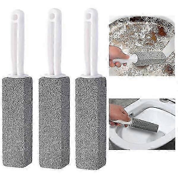 軽石トイレブラシ家庭用便器クリーニングLimesc -グレー3.8 * 3.8 * 23.5CM