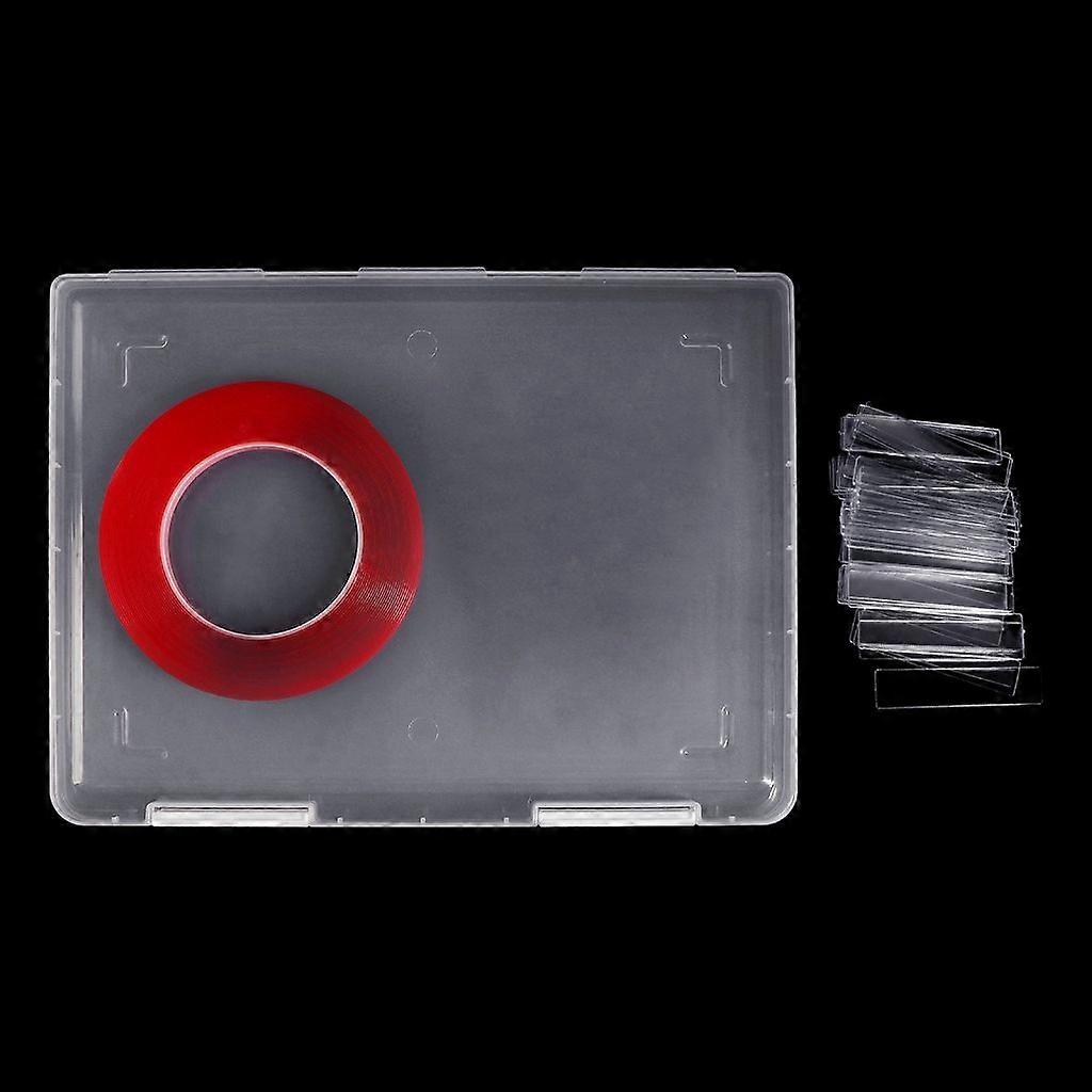 Empty False Nail Organizer Box with Transparent Tapes Waterproof Dust-proof