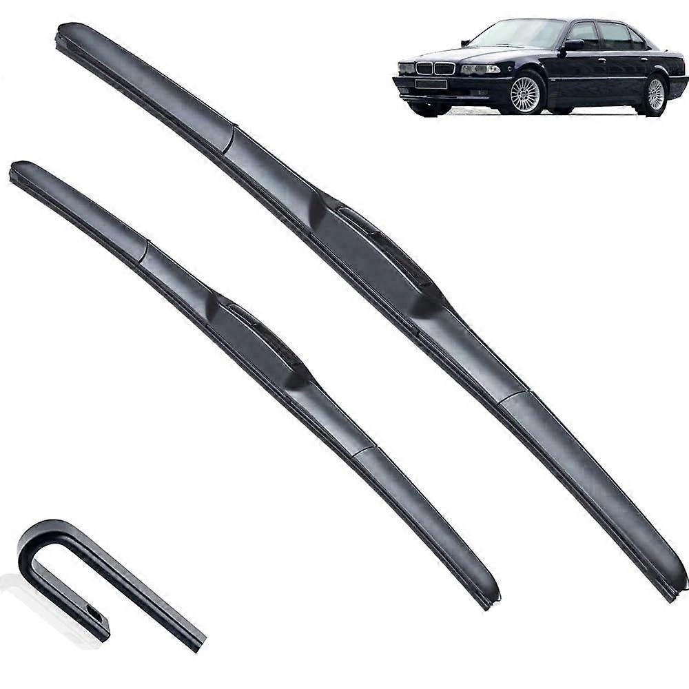 Auto wiper Front Wiper Blades Compatible with BMW 7 Series E38 19952001 Rubber
