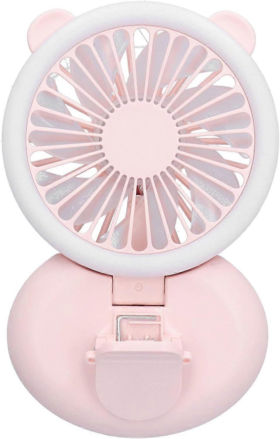 Handheld Clip Fan USB Folding Mini Fan With Three-Speed Adjustment And Neck Strap For Office And School
