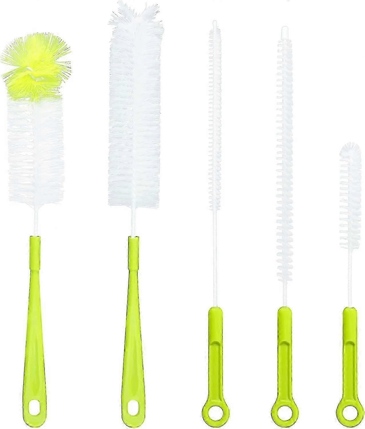 5 Pack Long Household Bottle Cleaning Brushes Set