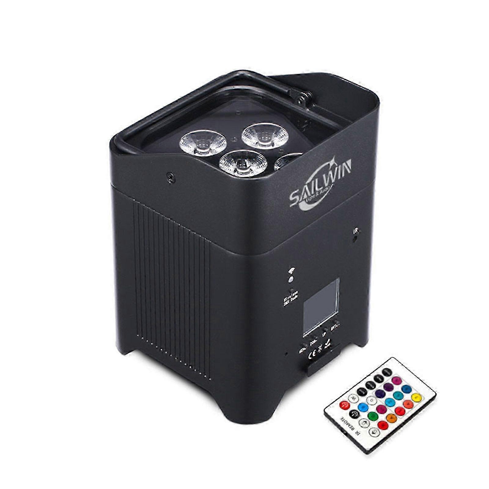 (C) 1PC RGBAW UV 6 x 18W LED Uplight Par LIght Battery Powered Charge Flight Case