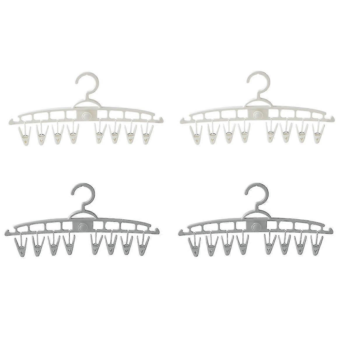 Windproof Socks Clip Clothes Rack Multifunctional Plastic Vest Clothes Hanger Seamless Wide Shoulde