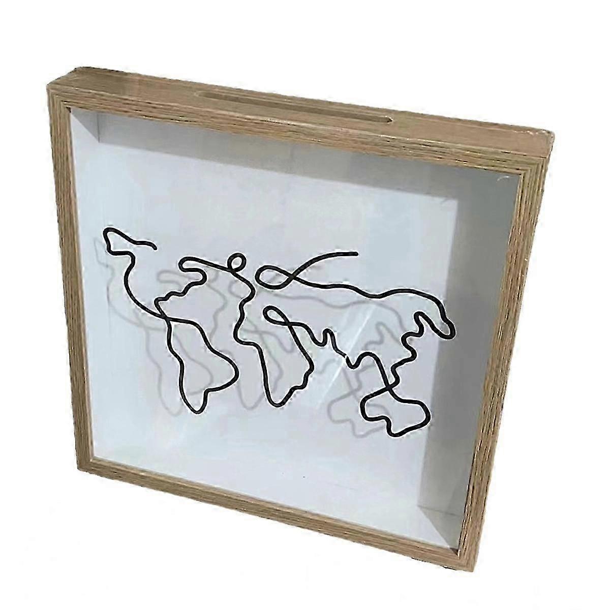 1PCS Adventure Archive Box, Travel Shadow Box, Ticket Shadow Box with Slot, Memory Boxes for Keepsa