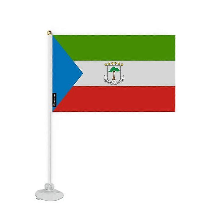 Flag - Mini - Equatorial Guinea - 14 x 21 cm - Polyester - Suction cup included