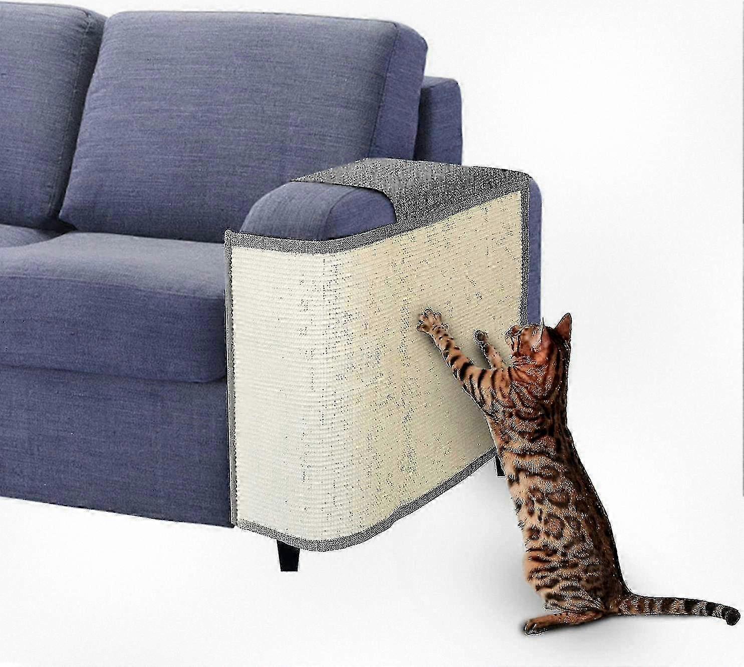 Cat Scratch Furniture Protector, Cat Scratching Pad Made With Natural Sisal For Protection Against Cats, Scratching Mat Cover For Couch, Chairs, And S