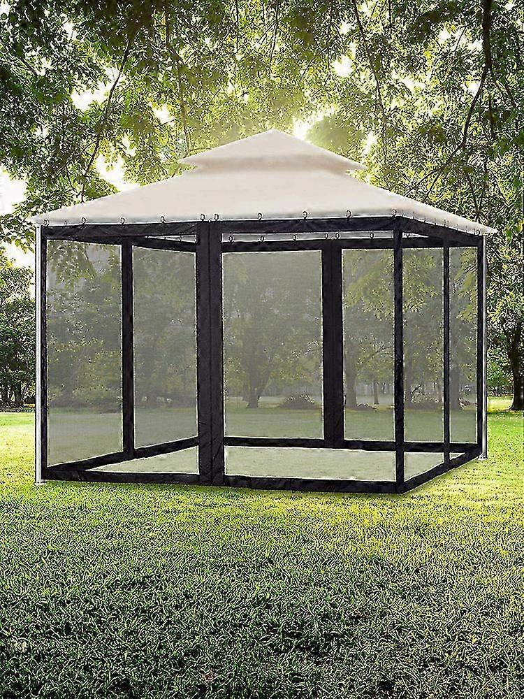 Universal Replacement Canopy Mosquito Netting Wall Sidewall Curtain With Zipper,