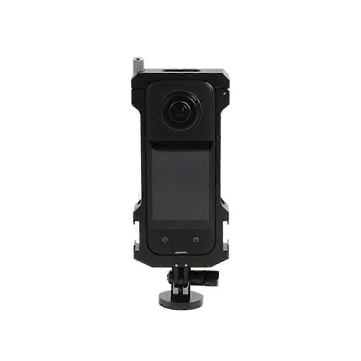 For Insta 360 X3 Metal Protective Cage Panoramic Action Camera Case with Cold Shoe Mount for Insta