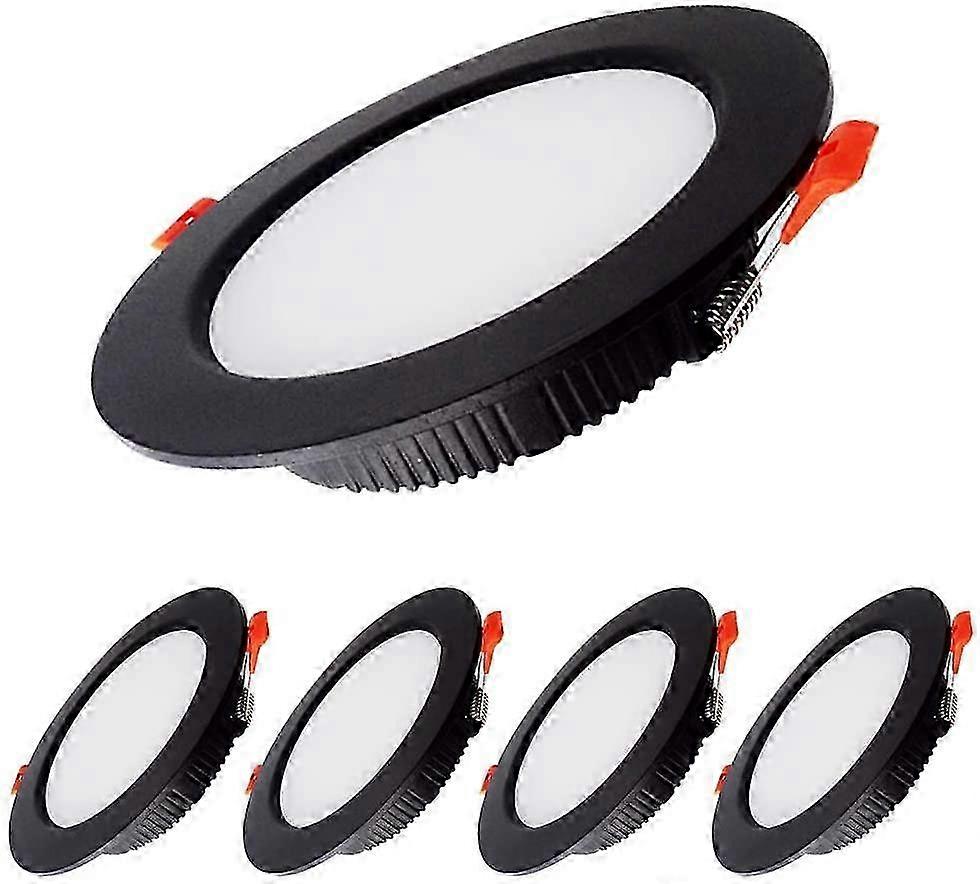 5パック7W LED埋め込み式スポットライト - 700LM、3000Kウォームホワイト、キッチン&バスルーム用IP44