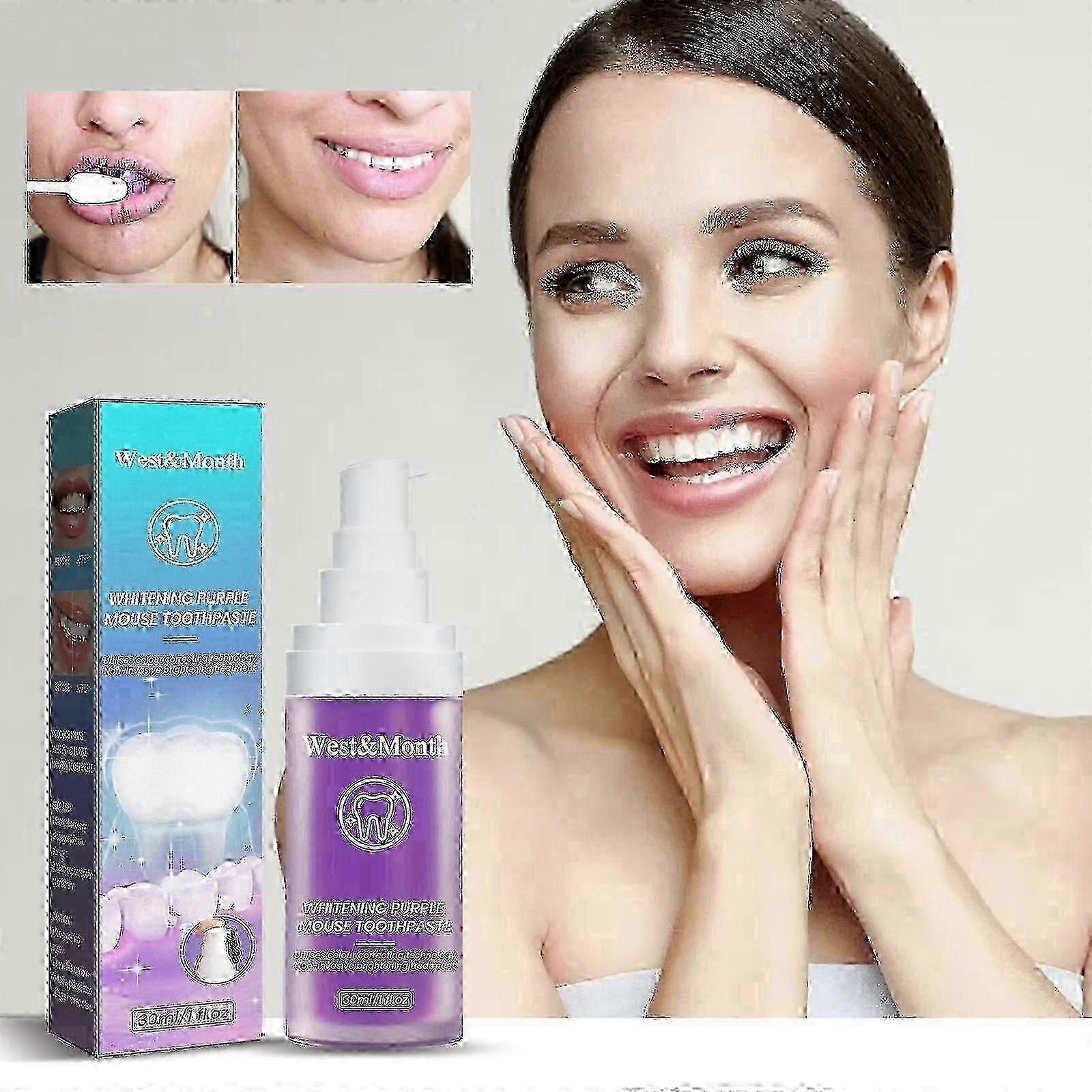 Whitening Purple Mouse Toothpaste, Clean Teeth Prevent Cavities Clean Mouth And Whitening Toothpaste