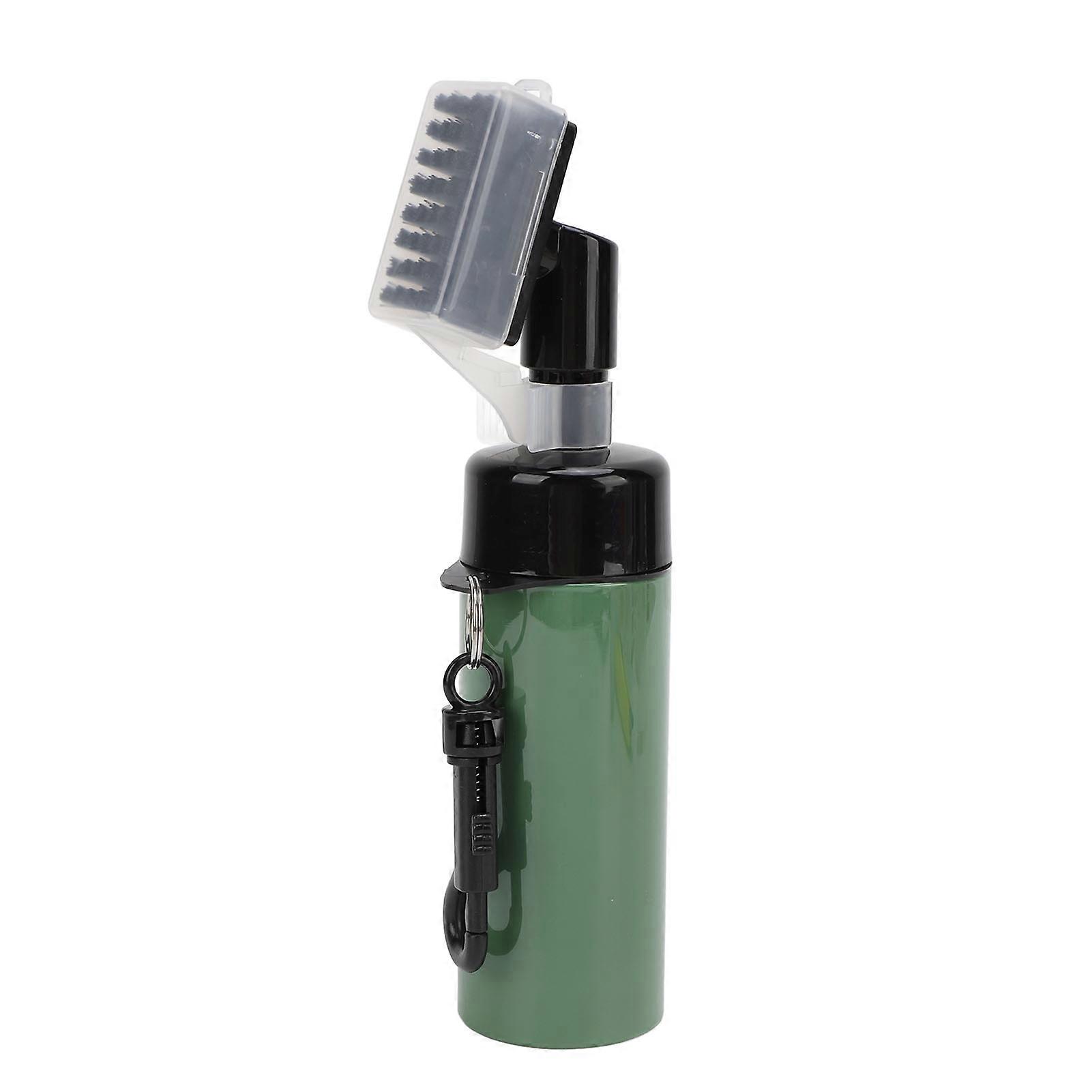 Green Club Cleaning Brush with 120ml Water Bottle for Efficient and Portable Cleaning