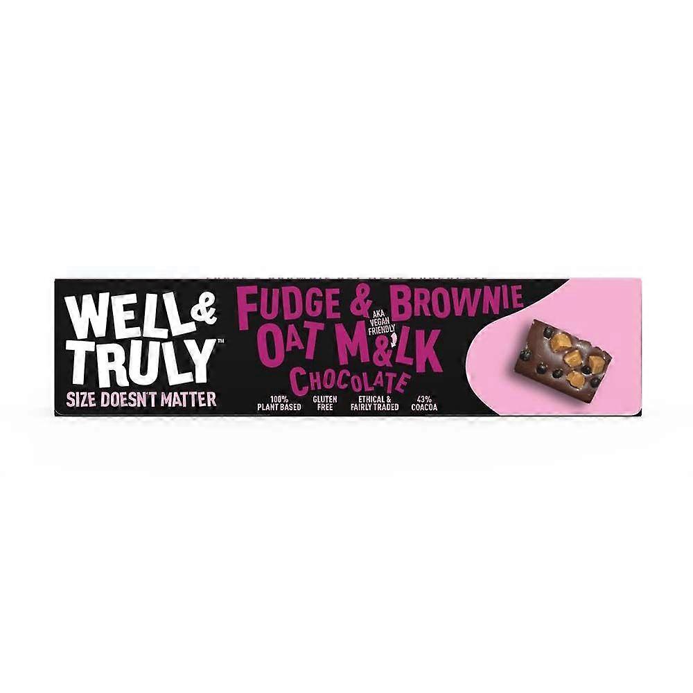 Well and Truly Oat M&lk Chocolate Bar with Fudge and Gluten Free Brownie 30g