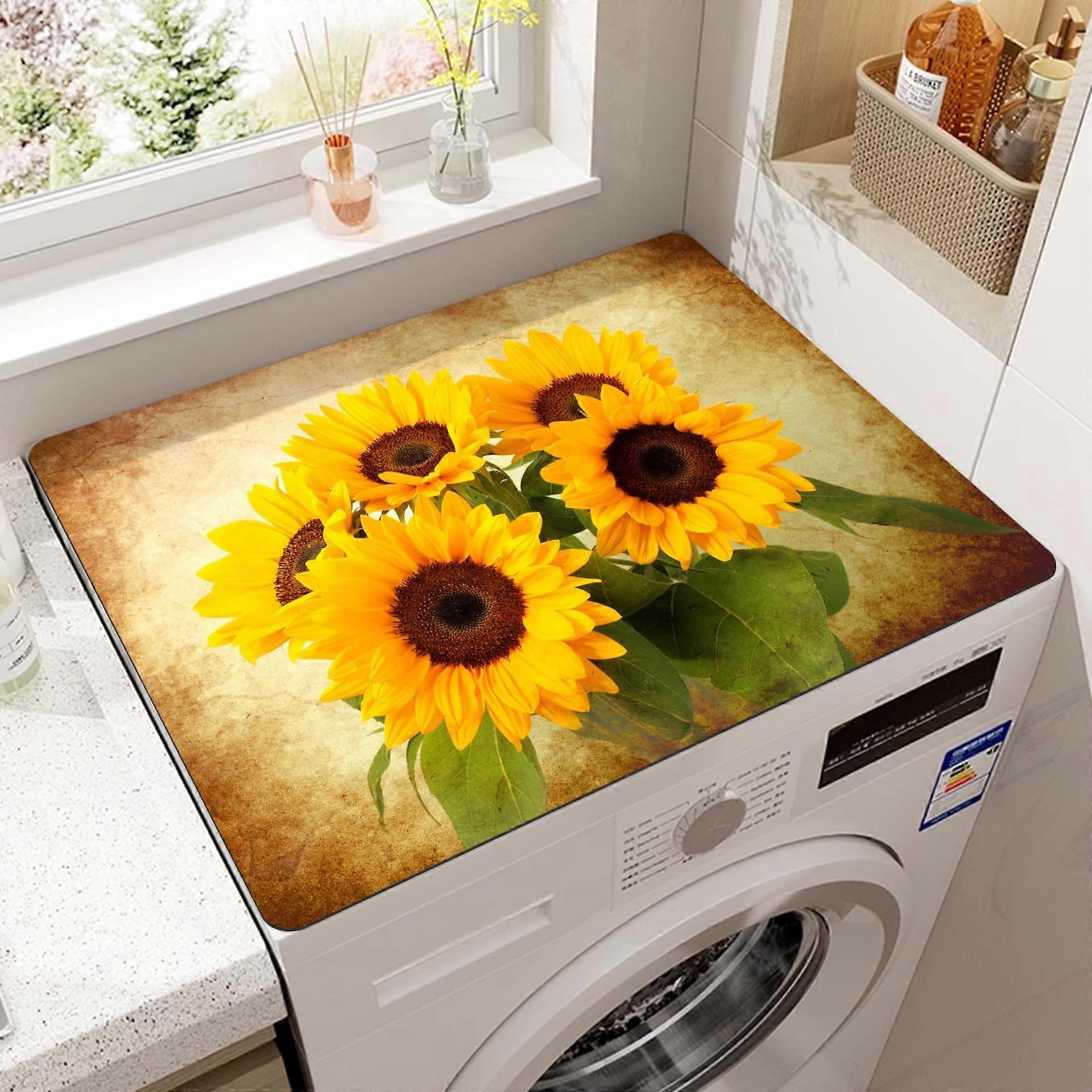 Washing Machine Cushion Pad Non-Slip Absorbent Dryer and Fridge Mat 60x60cm for Vibration Reduction and Noise Dampening