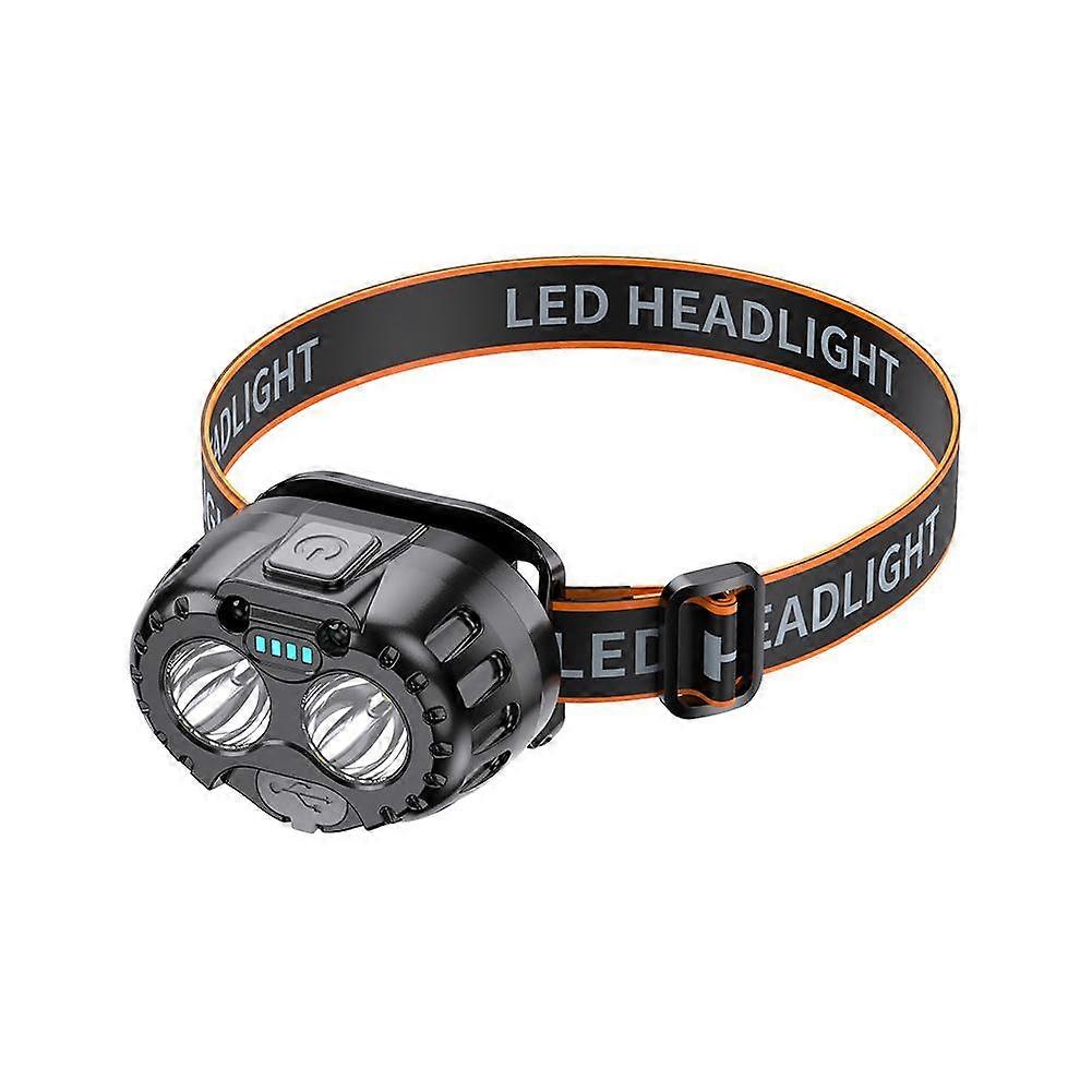 Motion Sensor Headlamp Hands-Free Wave Control Rechargeable LED Headlight for Outdoor Fishing Camping Hiking