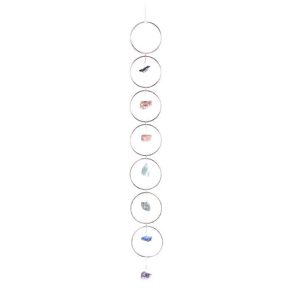 (A)$Gemstone Wall Decor Gemstone Wind Chime Ornaments Crystal Window Decoration