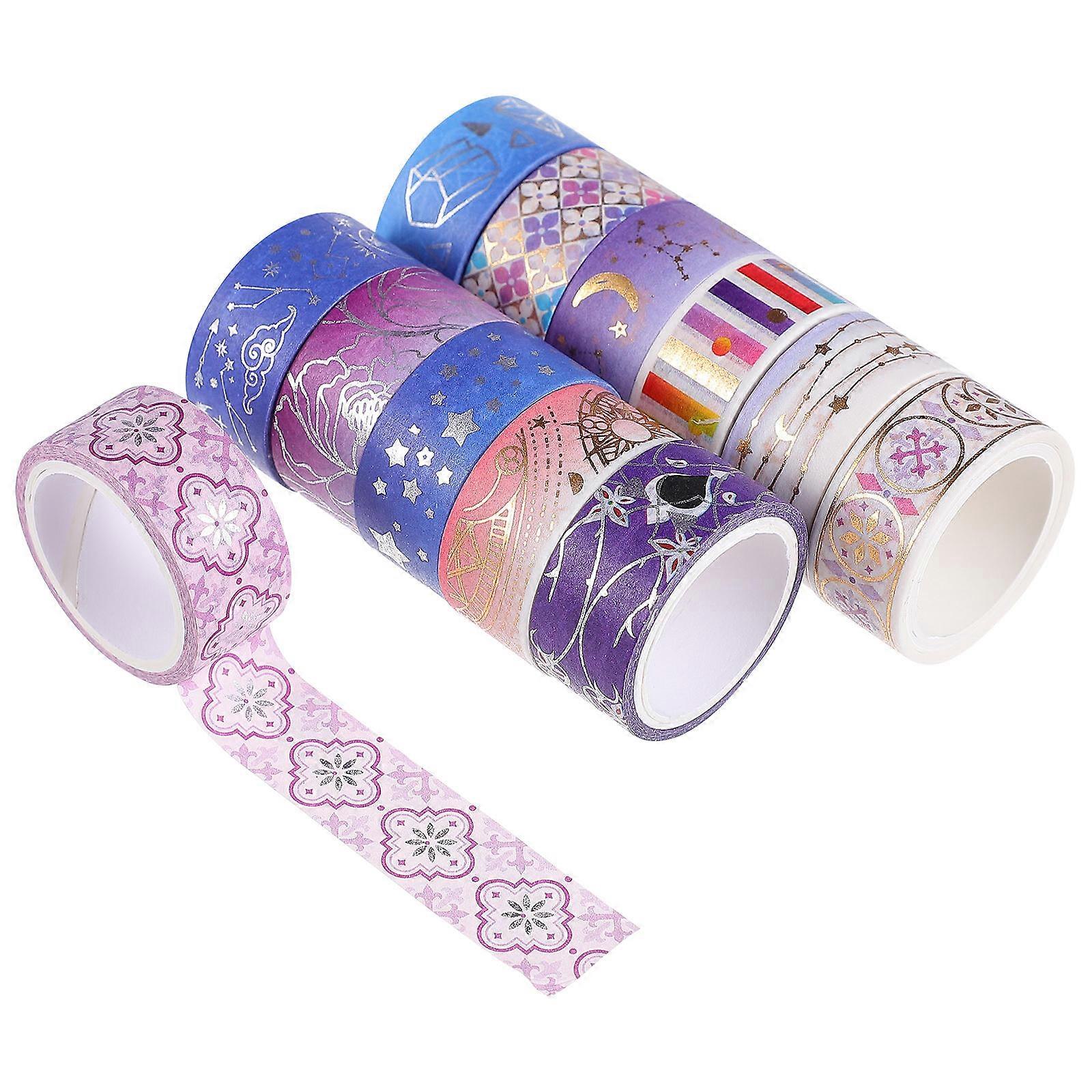 12 Rolls Washi Tape Decorative Adhesive Scrapbook Tape for DIY Crafts Stylish Art Supplies for Journals Albums Home Decor