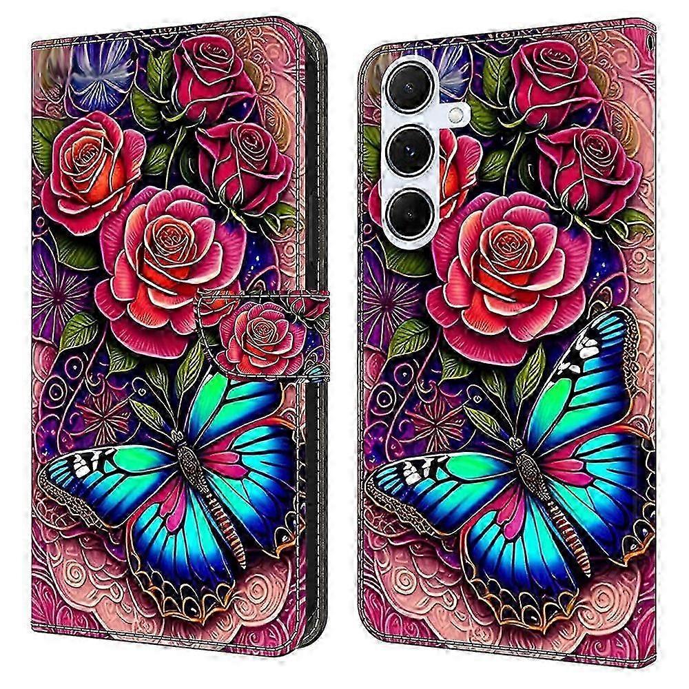 For A36 5g/a56 5g Case Pu Wallet Phone Cover With Stand-colorful Flower