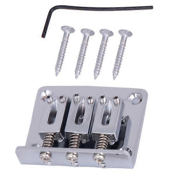 2x 3 Strings Guitar Bridge Assembly 50mm Length String for Electric Guitar Accs