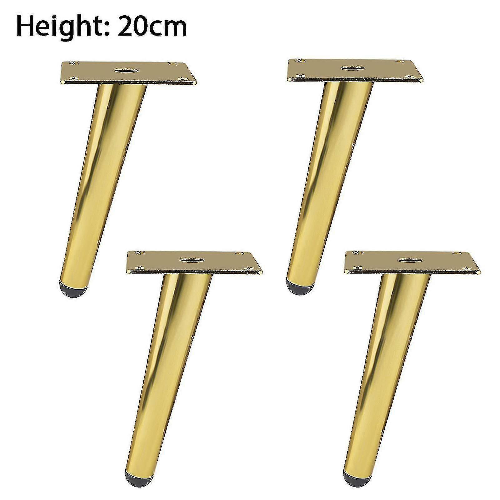 4pcs 20cm Titanium Iron Tapered Table Legs