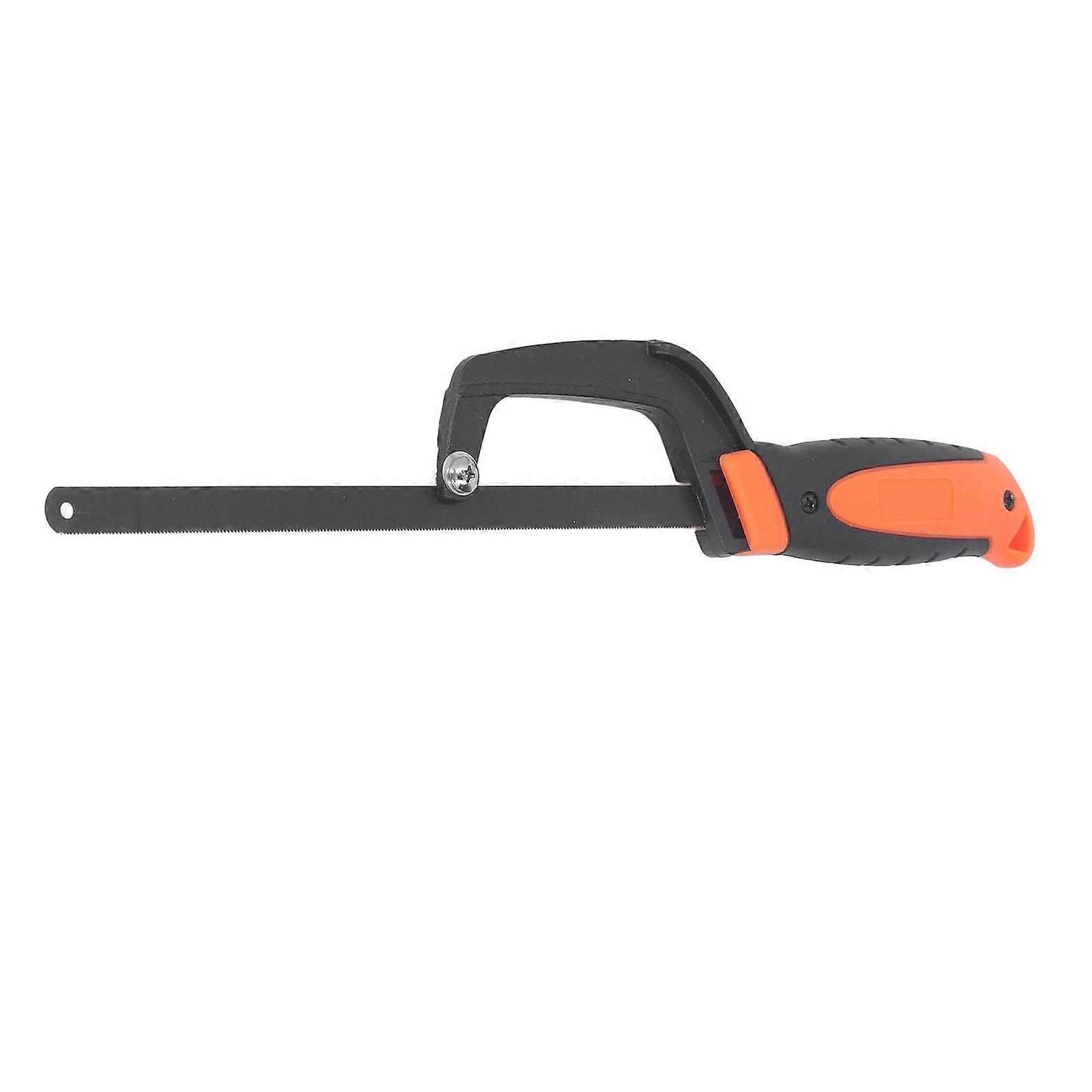 Mini Hacksaw Frame Adjustable Compact Hand Hack Saw Aluminum Alloy Frame with Blade 